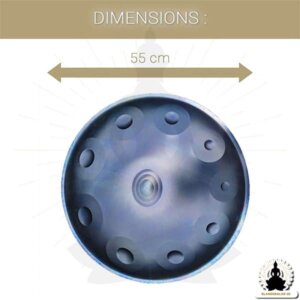 10 Noter Handpan – Galaxy Blue – D Moll – Tillbehör medföljer (5)