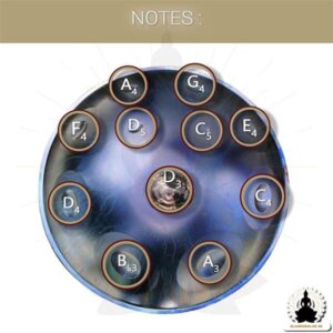 11 Toner Handpan – Deep Space – D Moll – Tillbehör medföljer (5)