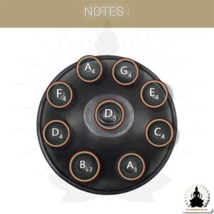 9 Toner Handpan – Dark Black – D Minor – Tillbehör medföljer (2)