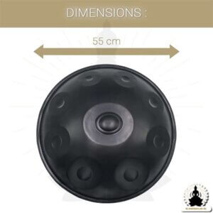 9 Toner Handpan – Dark Black – D Minor – Tillbehör medföljer (3)