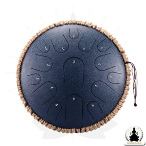 Steel Tongue Drum 15 Toner 33 cm 8 Färger marinblatt