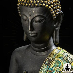 Buddha Staty Handgjord skulptur i harts Zen Meditation Decoration (3)